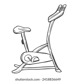 Icono de bicicleta ejercitar gráficos vectoriales aislados