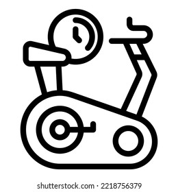 Exercise bike icon outline vector. Run program. Care info