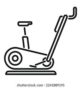 Exercise bike icon outline vector. Active sport. Workout gym
