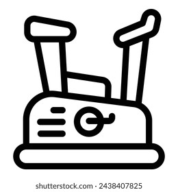 Exercise bike icon outline vector. Work day student. Living sport regimen