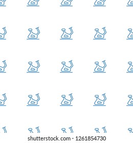 exercise bike icon pattern seamless white background. Editable outline exercise bike icon. exercise bike icon pattern for web and mobile.