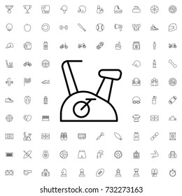 Exercise bike icon. set of outline sport icons.