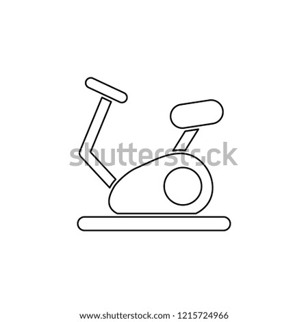 The Exercise bike icon. Simple outline vector of gym set for UI and UX, website or mobile application