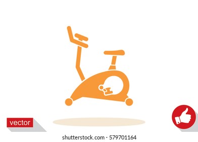 exercise bike icon, vector illustration.