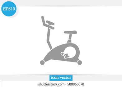 exercise bike icon, vector illustration .