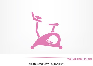 exercise bike icon, vector illustration eps10