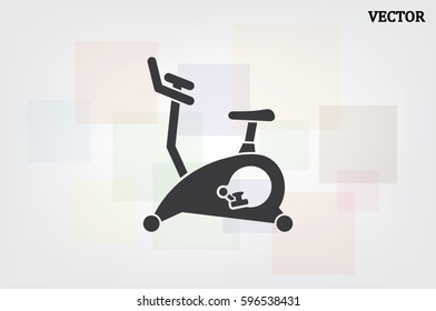 exercise bike icon, vector illustration eps10