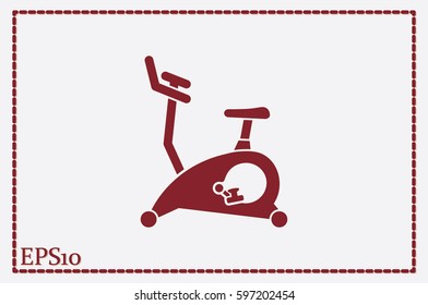 exercise bike icon, vector illustration eps10