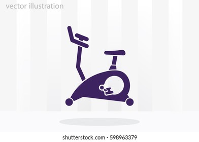 exercise bike icon, vector illustration eps10