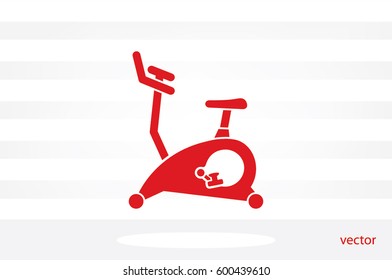 exercise bike icon, vector illustration eps10