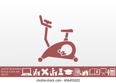 exercise bike icon, vector illustration eps10