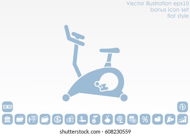 exercise bike icon, vector illustration eps10
