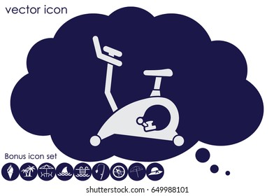 exercise bike icon, vector illustration eps10