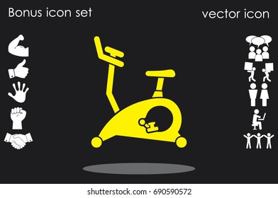 exercise bike icon, vector illustration eps10