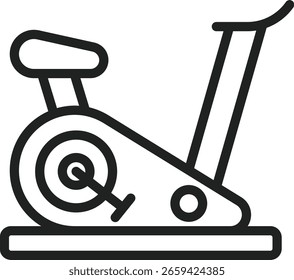 Imagem vetorial do ícone da bicicleta de exercício. Adequado para aplicativos móveis, aplicativos Web e mídia de impressão.