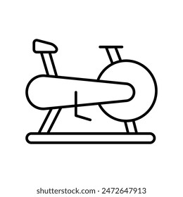 icono de bicicleta estática con fondo blanco Vector ilustración de stock