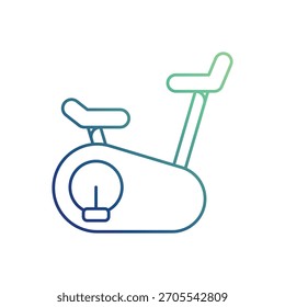Übungsradsymbol mit weißem Hintergrund, Vektorgrafik