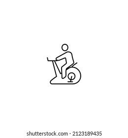 símbolos de iconos de bicicleta de ejercicio elementos vectores para web infográfica