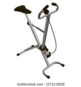 Exercise bike isolated on a white background. View isometric. 3D. Vector illustration