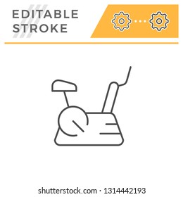Exercise bike line icon