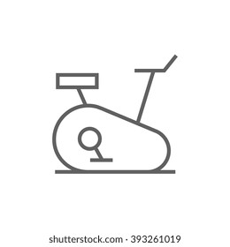 Exercise bike line icon.