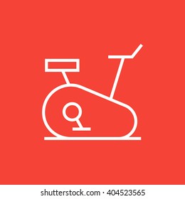 Exercise bike line icon.