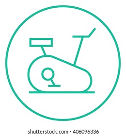 Icono de la línea de bicicleta.