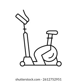 exercise bike line icon vector. exercise bike sign. isolated contour symbol black illustration