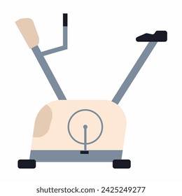 Exercise bike with magnetic resistance vector cartoon illustration isolated on a white background.