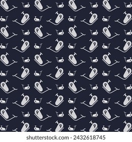 Exercise bike modern repeating stylish trendy pattern vector illustration black background