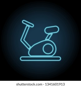 The Exercise bike neon icon . Simple thin line, outline vector of Gym, sport icons for UI and UX, website or mobile application