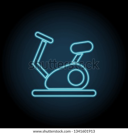 The Exercise bike neon icon . Simple thin line, outline vector of Gym, sport icons for UI and UX, website or mobile application