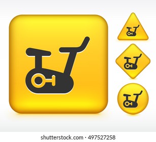 Exercise Bike on Yellow Multi Shape Buttons
