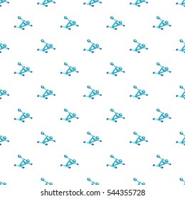 Exercise bike pattern. Cartoon illustration of exercise bike vector pattern for web