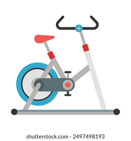 The exercise bike silhouette vector illustration.