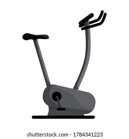 Exercise bike vector cartoon icon. Isolated cartoon illustration icon fitness bicycle.Vector illustration exercise bike on white background.