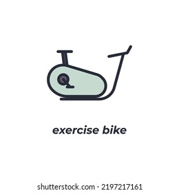 exercise bike vector icon. Colorful flat design vector illustration. Vector graphics
