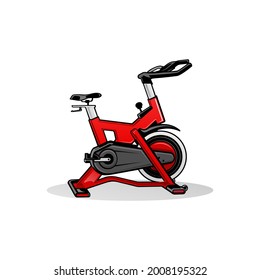 vector de bicicleta de ejercicio aislado para diseño de ilustración o logotipo
