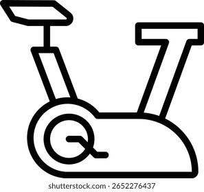 Exercise Bike vector line icon design
