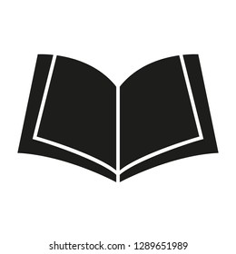 Exercise Book. Flat Vector Icon. Simple black symbol on white background
