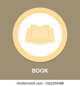 exercise book icon, vector book illustration - education icon, book isolated - open book