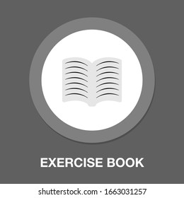 exercise book icon, vector book illustration - education icon, book isolated - open book
