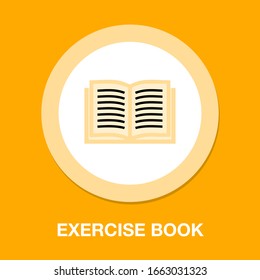 exercise book icon, vector book illustration - education icon, book isolated - open book