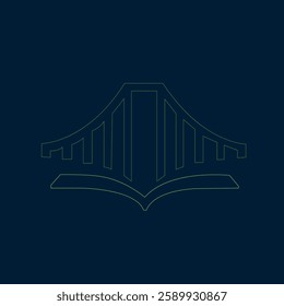 Exercise book logo design vector