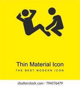 Exercise bright yellow material minimal icon or logo design