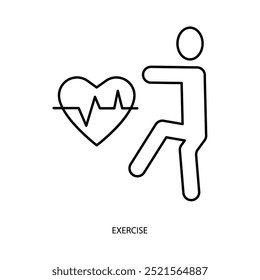 exercise concept line icon. Simple element illustration. exercise concept outline symbol design.