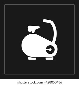 exercise cycle icon. exercise bike vector illustration