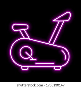 Exercise cycle icon. Glowing sign logo vector