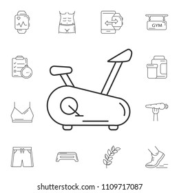 Exercise cycle icon. Simple element illustration. Exercise cycle symbol design from Gym and Health collection set. Can be used for web and mobile on white background