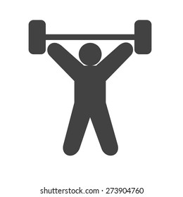 Exercise, dumbbells, heavy, weightlifter icon vector image. Can also be used for sports, fitness, recreation. Suitable for web apps, mobile apps and print media.
